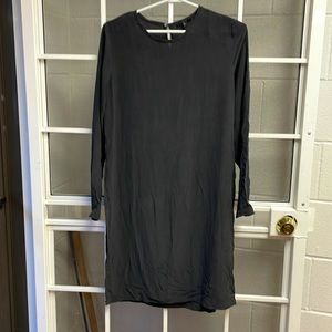COS black silk tunic shirt/dress size 6